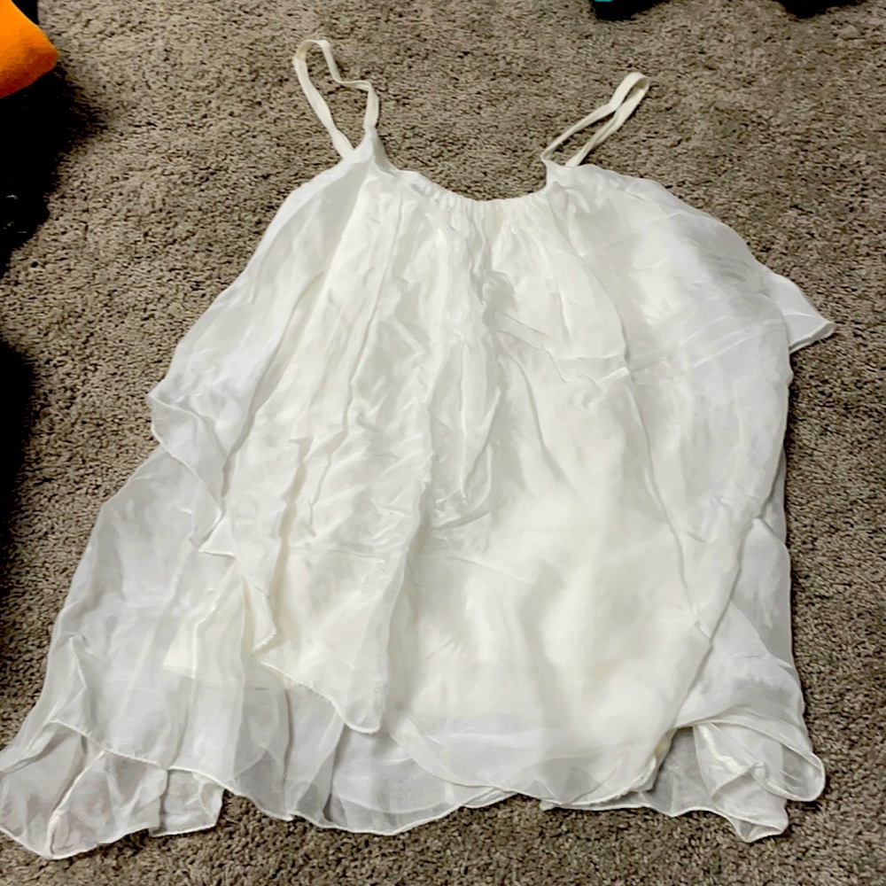 Silk White Blouse Small